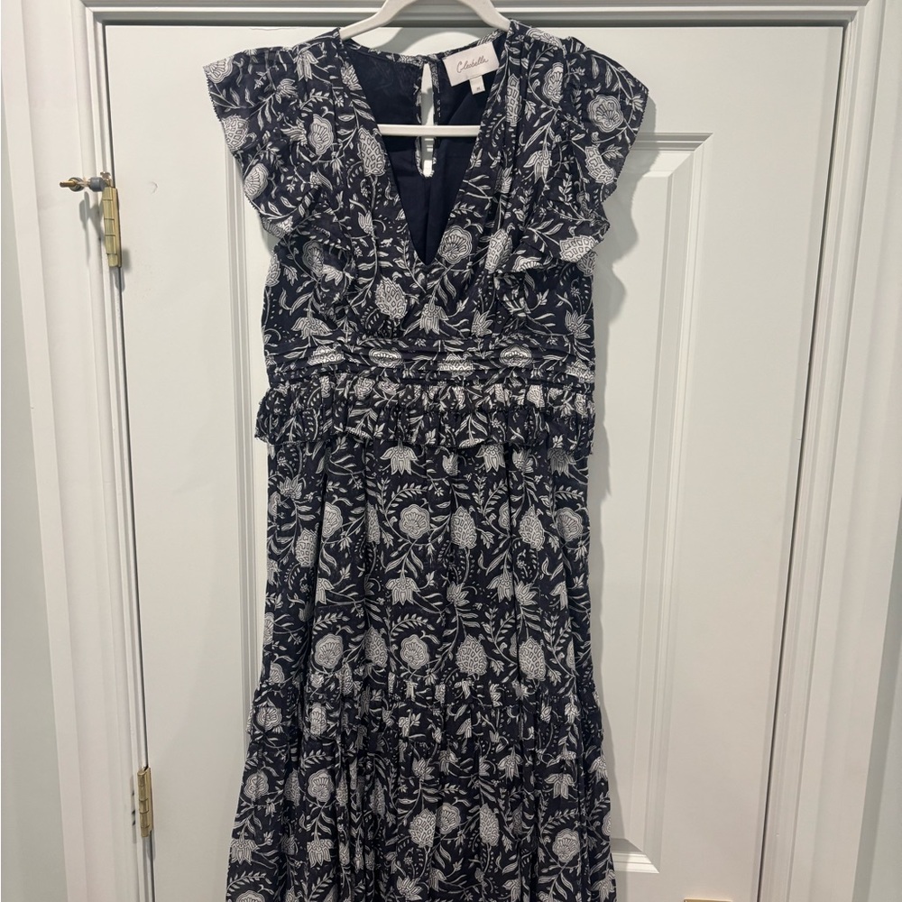 Cleobella Navy and White Floral Maxi Dress